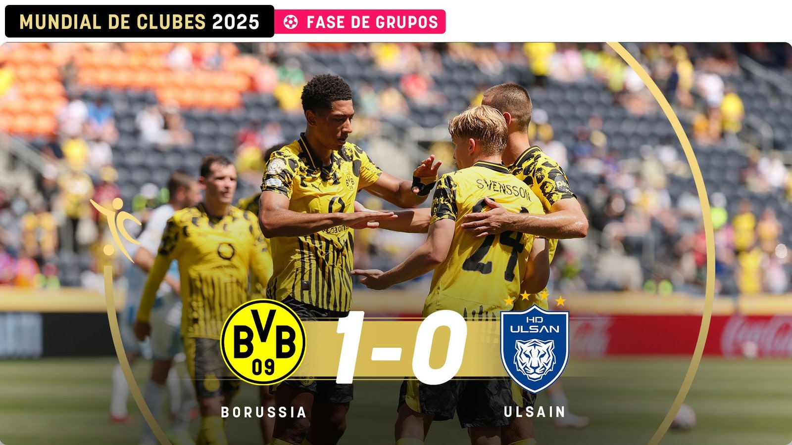 El Dortmund aprovecha el tropiezo del Fluminense y avanza a octavos como líder de su grupo